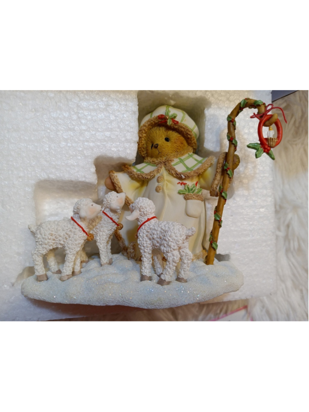 Cherished teddies Kilynn 4048853 New Signed Winter Lamb Feeling Safe Friendship